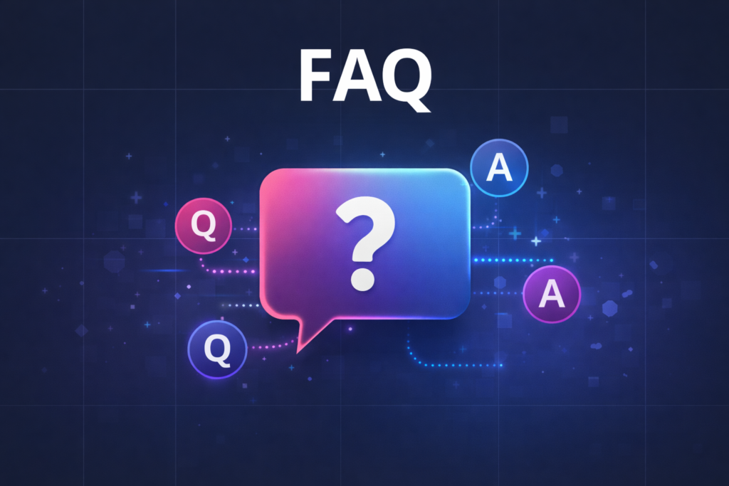 faq with speech bubble icons