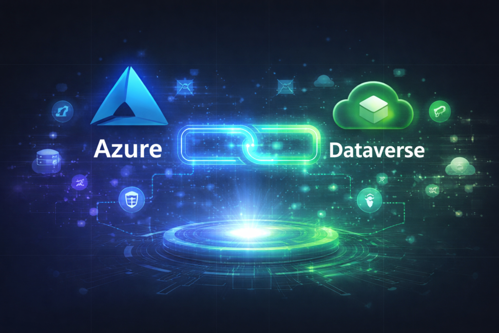 futuristic azure and dataverse connection